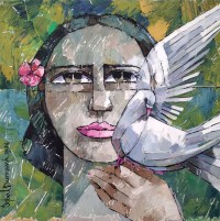 Iqbal Durrani, 18 x 18 Inch, Oil on Canvas, Figurative Painting, AC-IQD-310